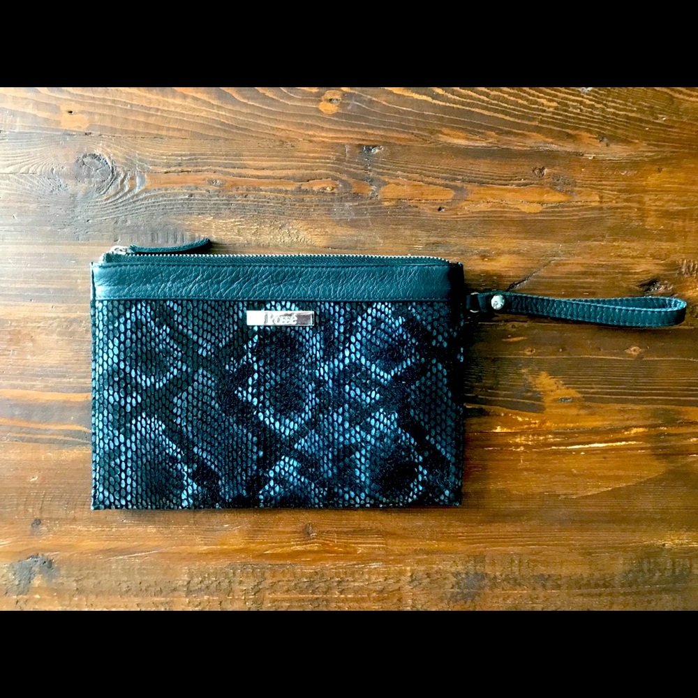 Posse Snake Print Wristlet